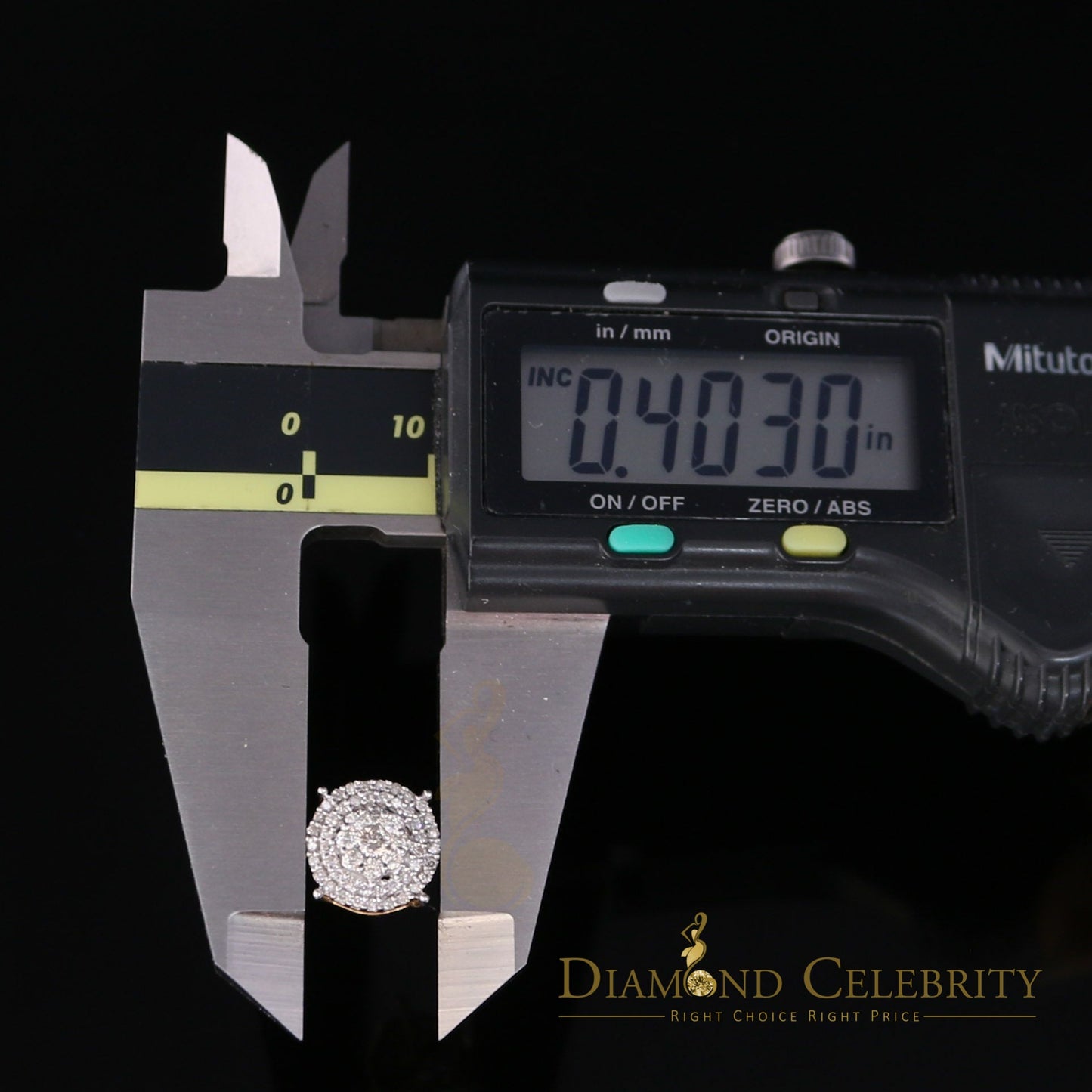 DiamondCelebritees 10K Real Yellow Gold with 0.80CT Real Diamond Men's/Women's Stud Earrings