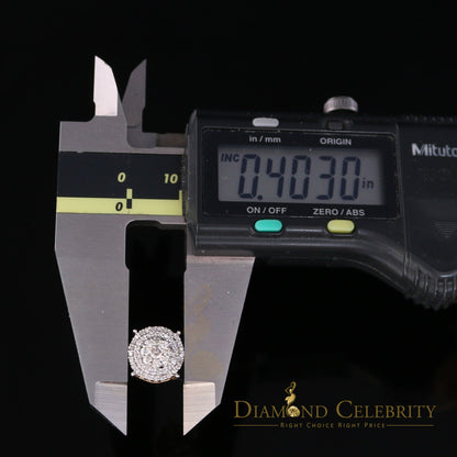 DiamondCelebritees 10K Real Yellow Gold with 0.80CT Real Diamond Men's/Women's Stud Earrings