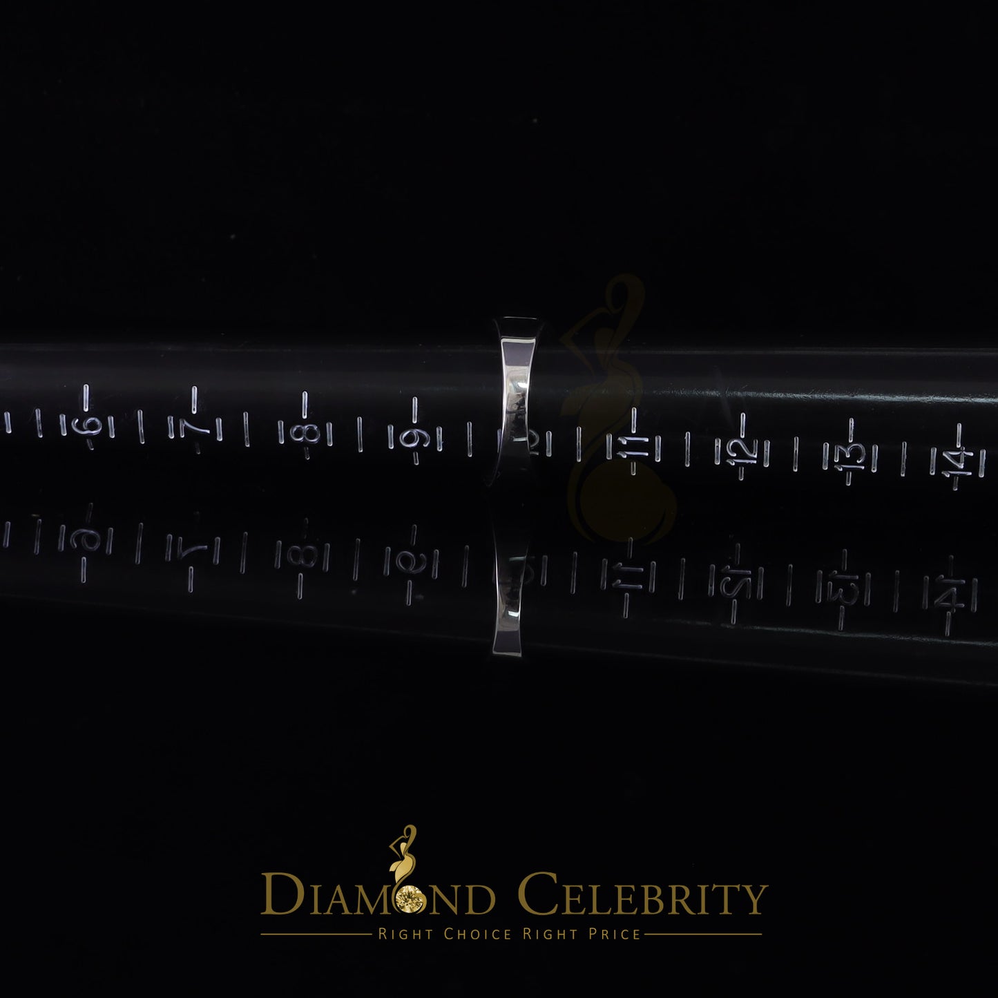 DiamondCelebritees 925 White Silver 0.75ct Cubic Zirconia Square Engagement Men's Ring Size 10
