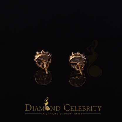 DiamondCelebritees FLORAL Earrings 10k Real Yellow Gold 1.00ct Vvs 'D' Color Genuine Moissanite