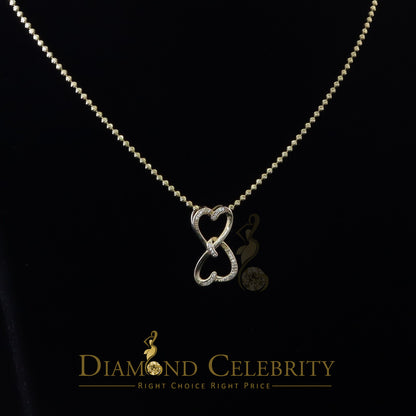 DiamondCelebritees 925 Sterling Yellow Silver Heart Fashion Pendant with 0.00ct Cubic Zirconia