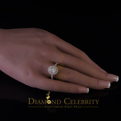 King Of Blings  10K Yellow Gold 3.00CT 'VVS' 'FL' D clr Oval Cut Moissonite Womens Ring S/7