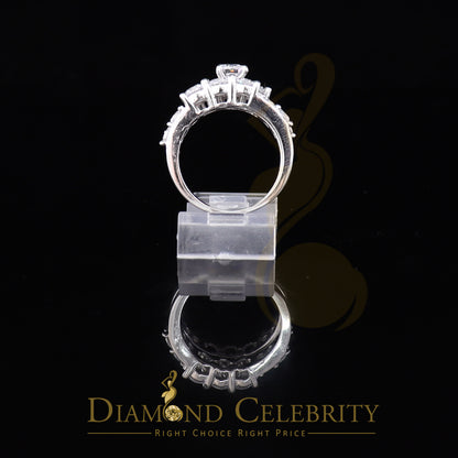 DiamondCelebritees 4.82ct White Cubic Zirconia 925 Sterling Silver Bridal Fashion Womens Ring SZ 7