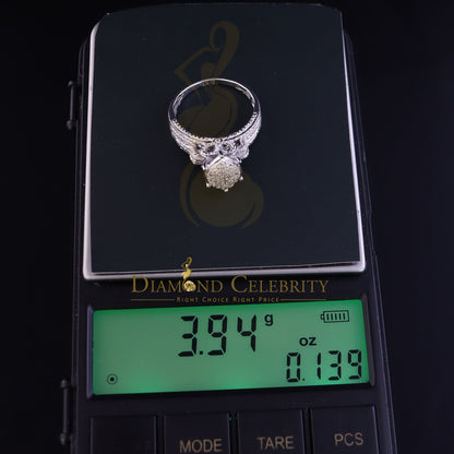DiamondCelebritees 0.10CT Diamond 925 Sterling White Silver Engagement Marquise Womens Ring Sz 8