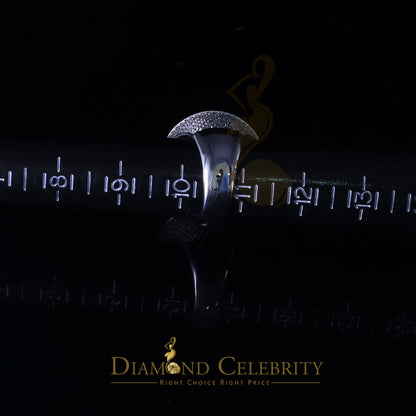 DiamondCelebritees 11.64ct Cubic Zirconia White silver Broken Heart Band Cocktail Ring Size 10.5