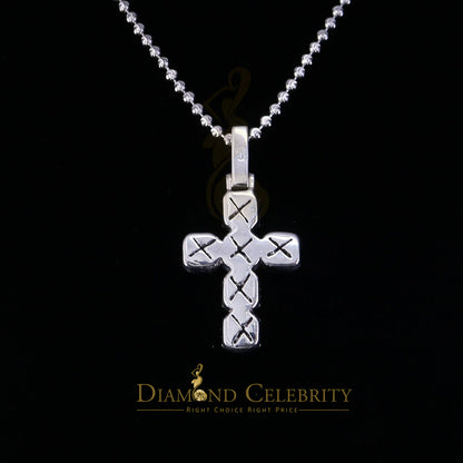 DiamondCelebritees White Sterling Silver 925 CROSS Pendant Shape Pendant with 8.03ct Cubic Zirconia