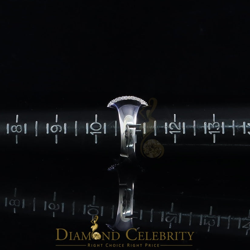 DiamondCelebritees Men's 12.5ct Cubic Zirconia white Silver Round Adjustable Ring From SZ 11 to13