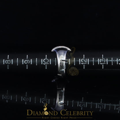 DiamondCelebritees Men's 12.5ct Cubic Zirconia white Silver Round Adjustable Ring From SZ 11 to13