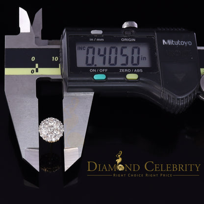 DiamondCelebritees 10K Real Yellow Gold w/Real 1.66 CT Diamond Men's/Women's Stud Earring