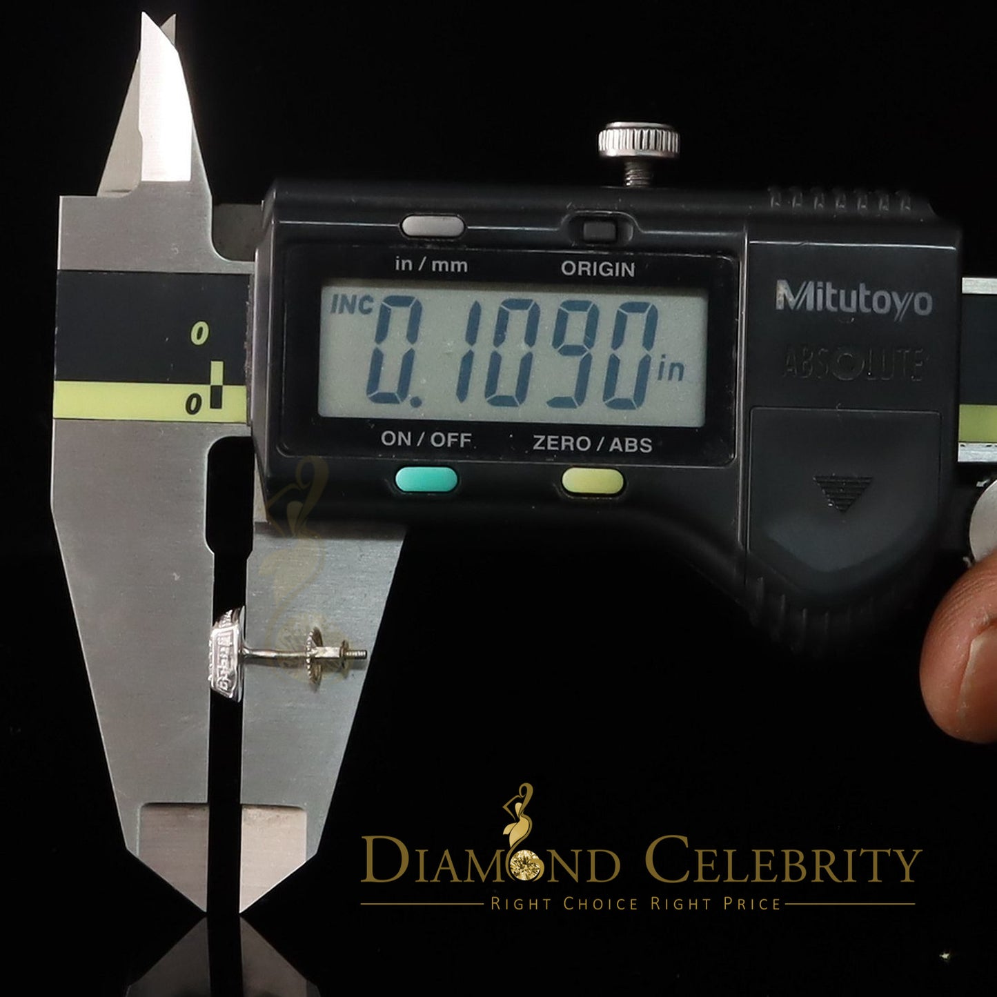 DiamondCelebritees 0.10ct Diamond Stud Earrings For Women White 925 Silver Stud For Unisex