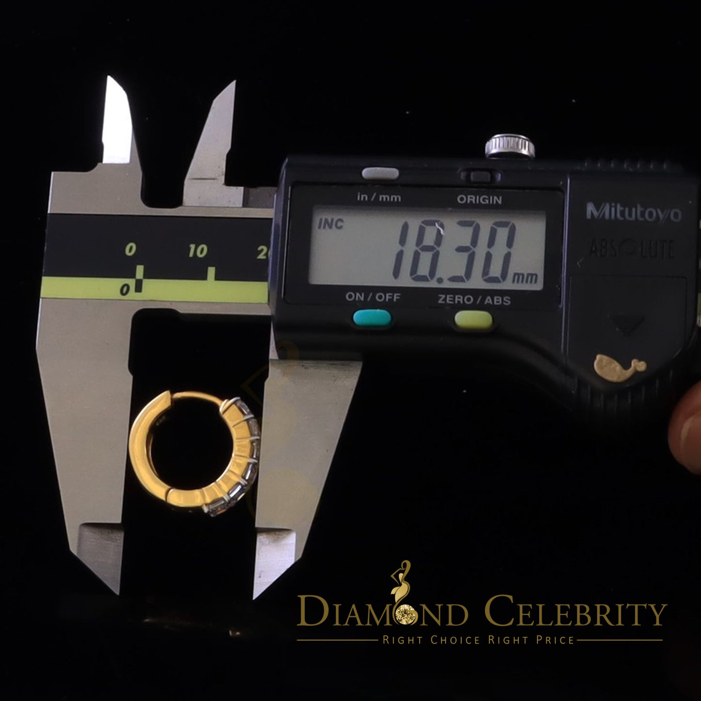 DiamondCelebritees 3.00ct Moissanite Emerald Yellow 925 Sterling Silver Women's Hoop Earrings
