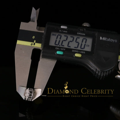 DiamondCelebritees  925 Sterling White Silver 1.98ct Cubic Zirconia Round Women's Stud Earrings