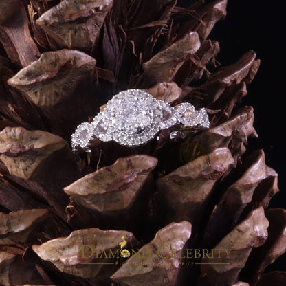 DiamondCelebritees 1.50ct Cubic Zirconia White 925 Sterling Silver Women's Engagement Rings Size 7