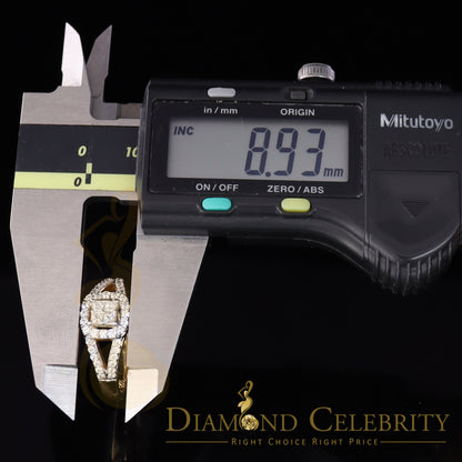 DiamondCelebritees 925 Sterling Yellow Silver Square 1.50ct Cubic Zirconia Womens Ring Size - 9