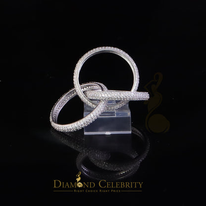 DiamondCelebritees 925 Sterling White Silver 3.10ct Cubic Zirconia 3 Piece Women's Ring Size 06