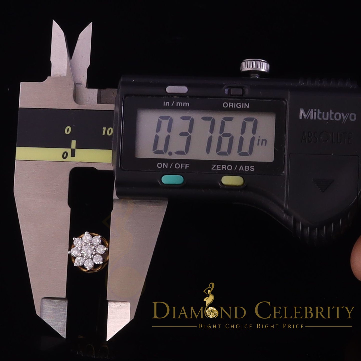 DiamondCelebritees FLORAL Earrings 10k Real Yellow Gold 1.00ct Vvs 'D' Color Genuine Moissanite