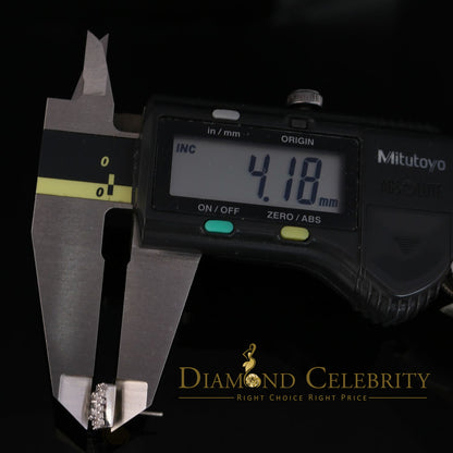 DiamondCelebritees  1.2ct Cubic Zirconia 925 White Sterling Silver Women's Hip Hop Square Earrings