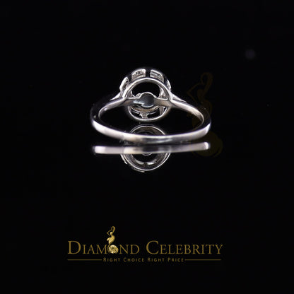 DiamondCelebritees 925 Sterling White Silver Cubic Zirconia Round Women's Ring Size 7.5