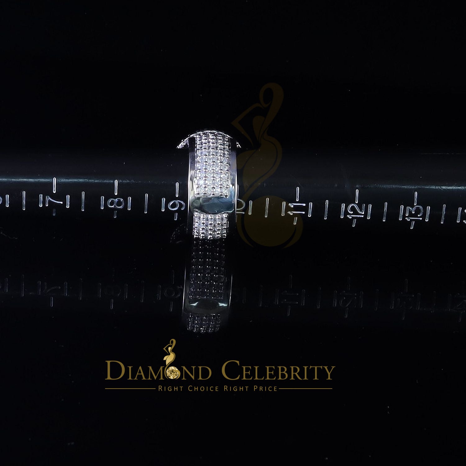 925 Silver White 15.00ct Cubic Zirconia Engagement Men's Round Ring Size 9.5