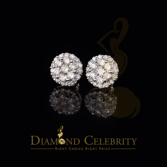 DiamondCelebritees 10K Real Yellow Gold w/Real 1.66 CT Diamond Men's/Women's Stud Earring