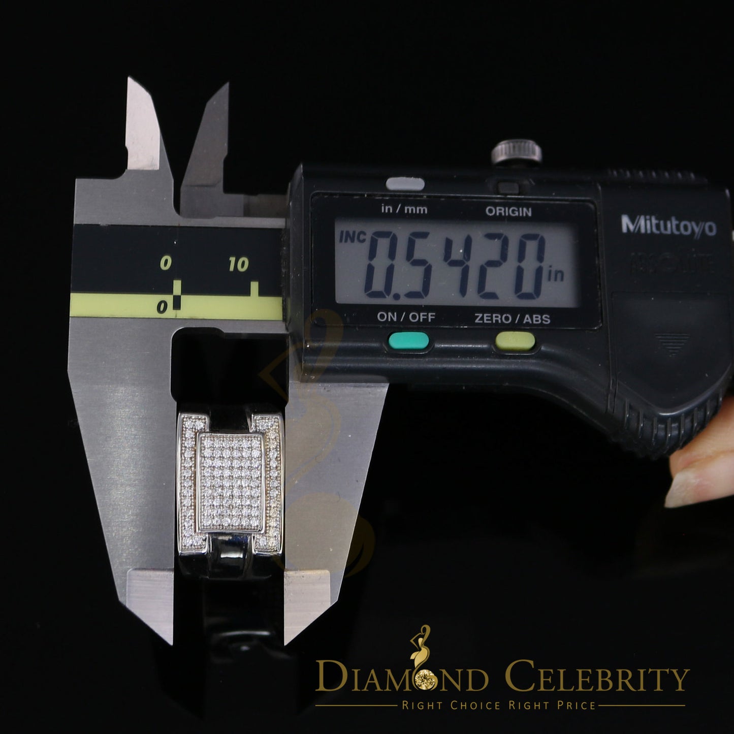DiamondCelebritees White 925 Silver 0.85ct Cubic Zirconia Engagement Rectangle Men Rings Size10