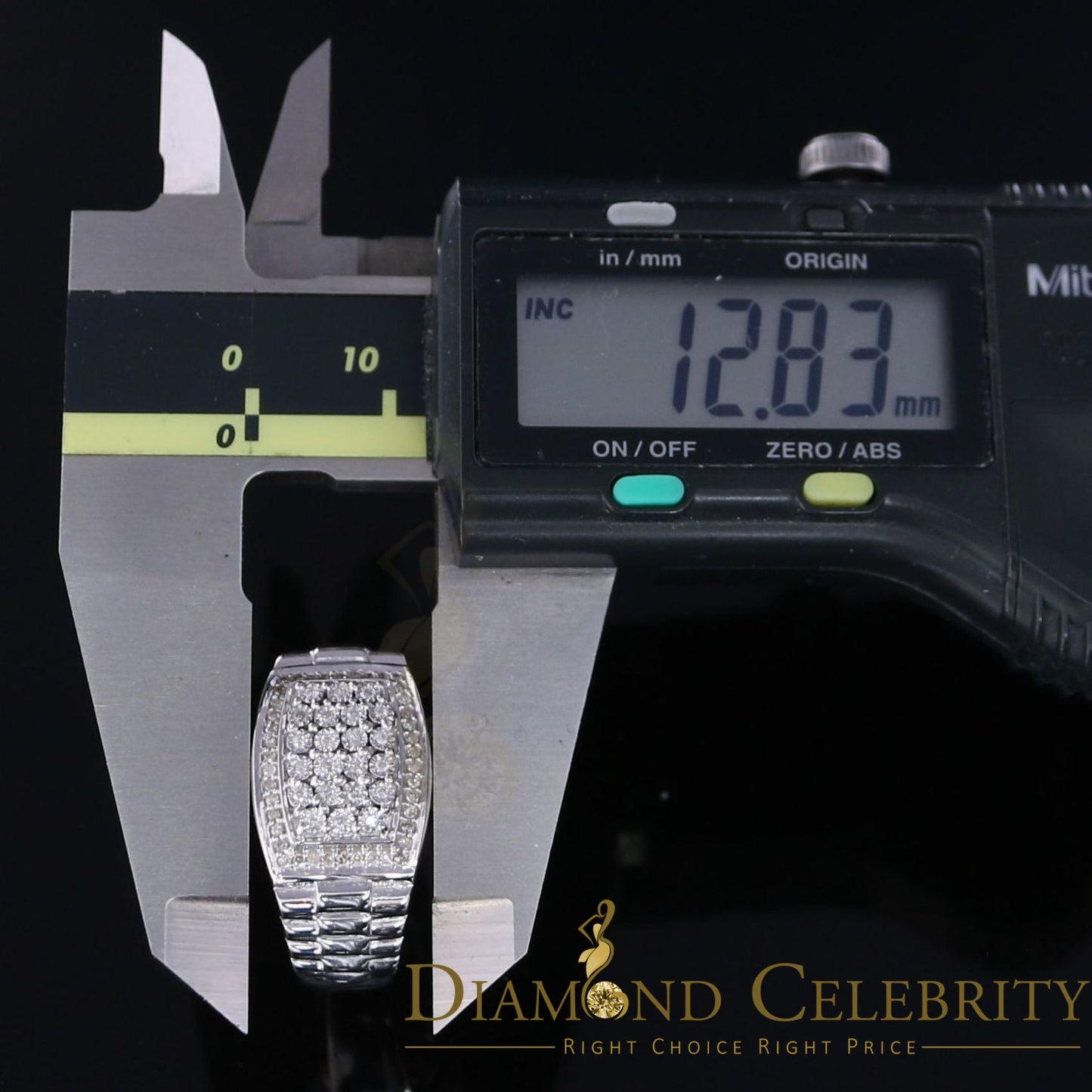 DiamondCelebritees 0.25 CT Real Diamond 925 Sterling White Silver With Fashion Men's Ring Size 10