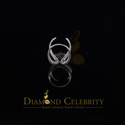 DiamondCelebritees Sterling White Silver 2.00ct Cubic Zirconia Cocktail Floral Women's Ring Size 7