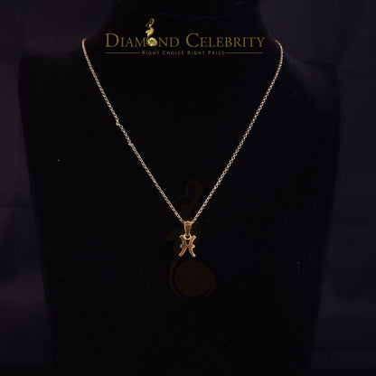 DiamondCelebritees 0.34ct Cubic Zirconia Yellow Silver PISCES MARCH Month Pendant Men's & Women's