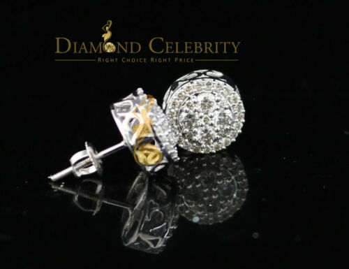 DiamondCelebritees 1.00ct Carat Diamond Stud Earrings for Women White Sterling Silver stud for men