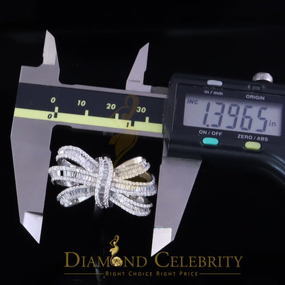 DiamondCelebritees 925 Sterling In 4.00ct Cubic Zirconia White Silver Cocktail Womens Ring Size 9