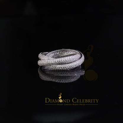 DiamondCelebritees 925 Sterling White Silver 3.10ct Cubic Zirconia 3 Piece Women's Ring Size 06