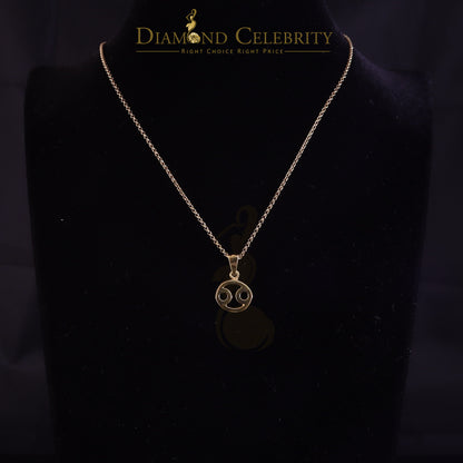 DiamondCelebritees 0.70ct Cubic Zirconia Yellow Silver CANCER JULY Month Pendant Men's & Women's