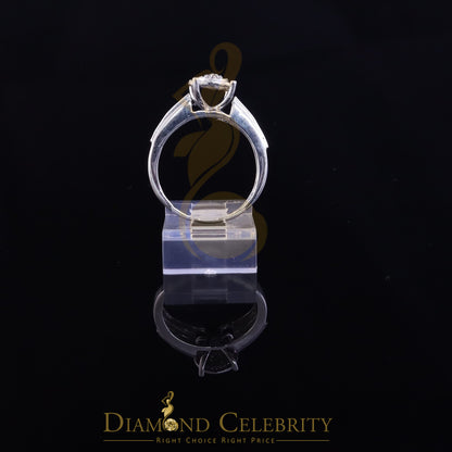DiamondCelebritees 0.15CT Real Diamond 925 Sterling White Silver Engagement Round Womens Ring Sz 7