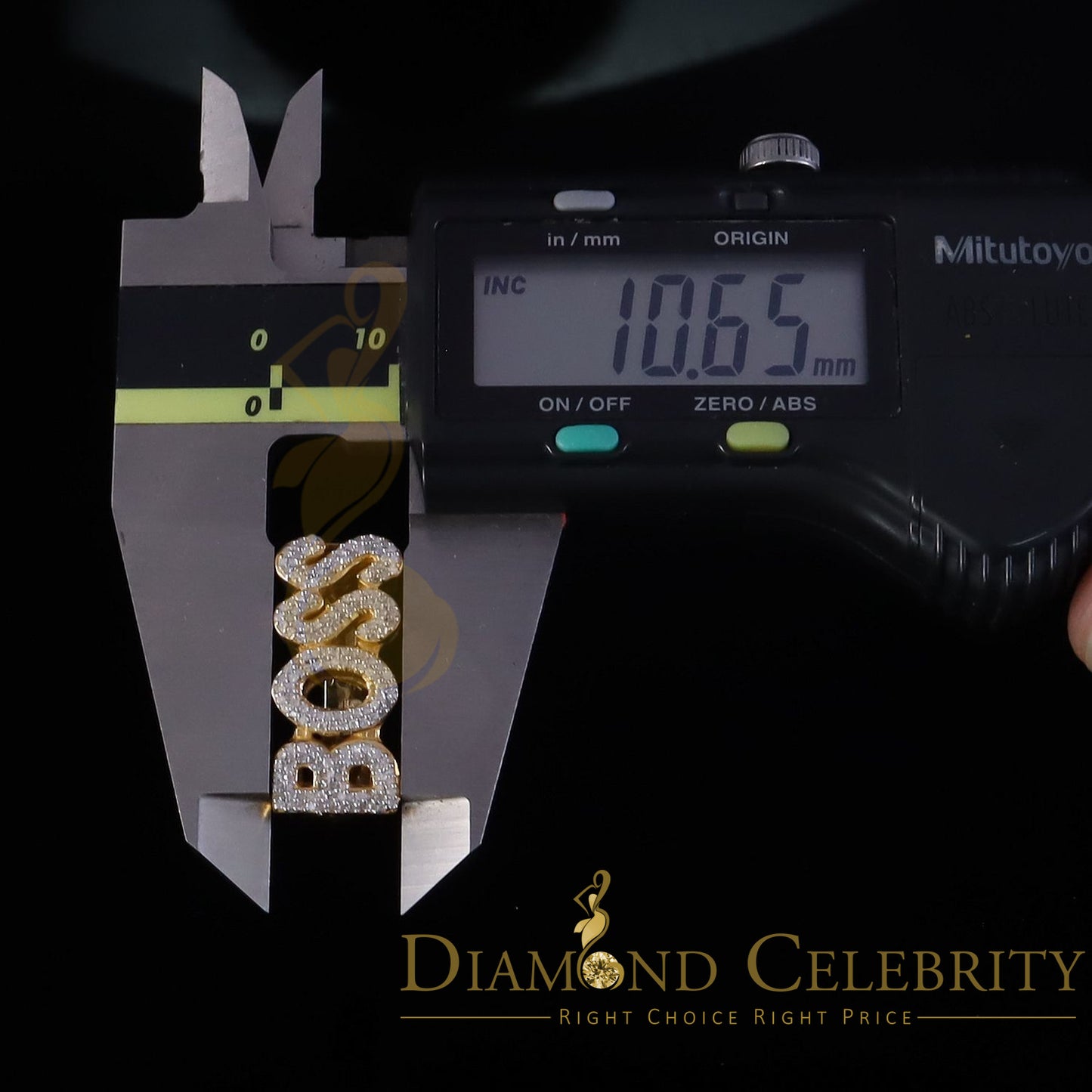 DiamondCelebritees Stylish "BOSS" 925 Silver Yellow 0.50ct Micro Real Diamond Men's Band Ring SZ 8
