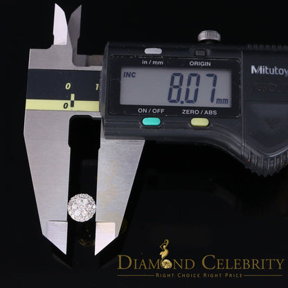 DiamondCelebritees Beautiful 10K Real Yellow Real Diamond 0.55CT Men's/Women's Stud Round Earring