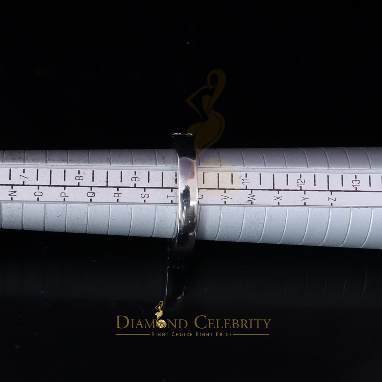 DiamondCelebritees Men's 1.50ct VVS D Silver White Moissanite 2 Row Wedding Band 925 Ring Size 10