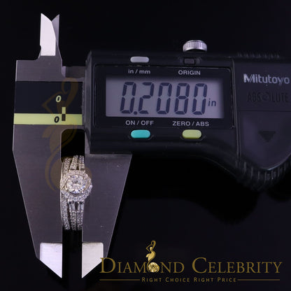 DiamondCelebritees 1.75ct Cubic Zirconia 925 White Silver Men;s/Womens Round Bridal Ring Size 7