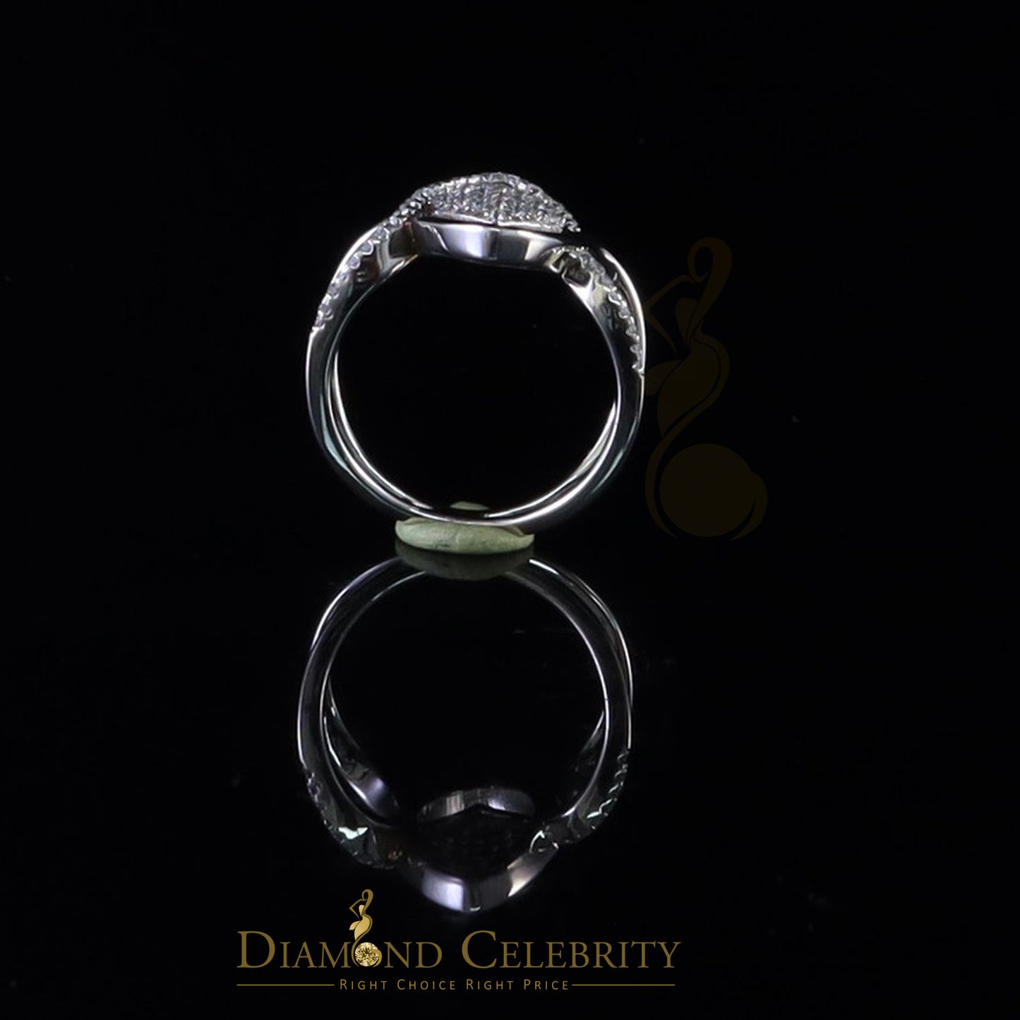 DiamondCelebritees 25 Cubic Zirconia Silver Kite Shape Natural White stones With Womens Ring Size 7