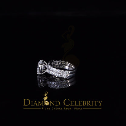 DiamondCelebritees White 7.00ct Moissanite 925 Silver Mens/Women Bridal Rings Oval Shape Size 8