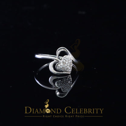 DiamondCelebritees 0.21 ct Cubic Zirconia 925 Sterling White Silver Heart Womens/Men's Ring Size 7