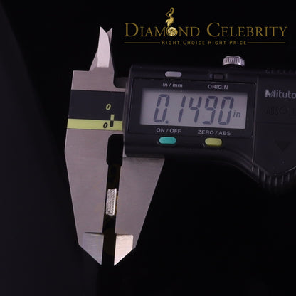 King Of Bling's 0.15ct Round Yellow Diamond 3D Square Earring 925 Sterling White Silver for men