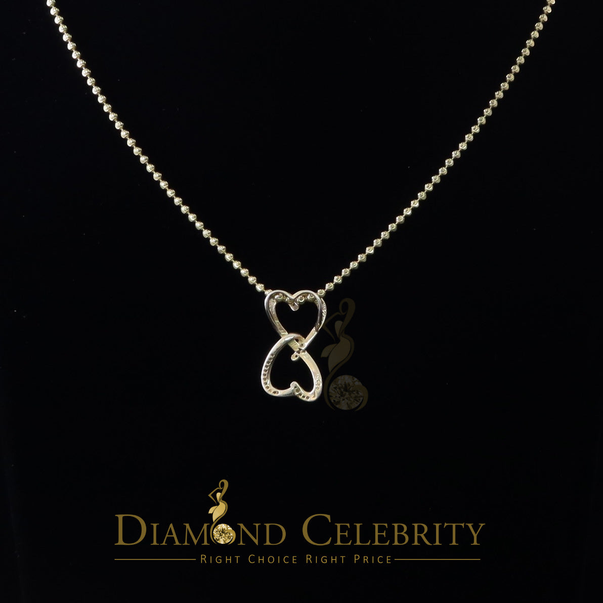 DiamondCelebritees 925 Sterling Yellow Silver Heart Fashion Pendant with 0.00ct Cubic Zirconia