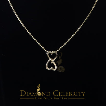 DiamondCelebritees 925 Sterling Yellow Silver Heart Fashion Pendant with 0.00ct Cubic Zirconia