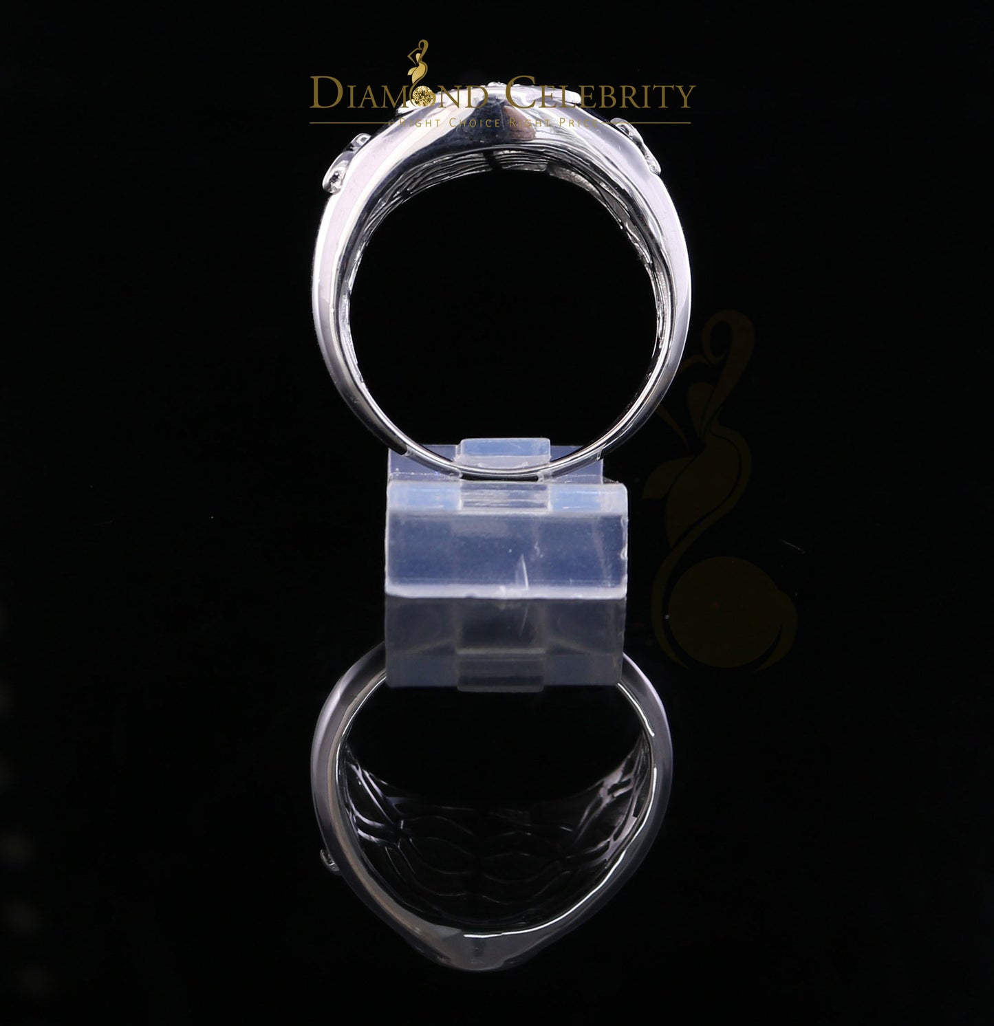 DiamondCelebritees 0.50CT Real Diamond 925 Sterling Silver White Fashion Masonic Men's Ring Size 12