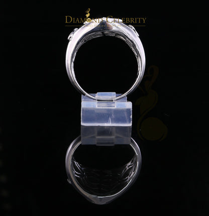 DiamondCelebritees 0.50CT Real Diamond 925 Sterling Silver White Fashion Masonic Men's Ring Size 12