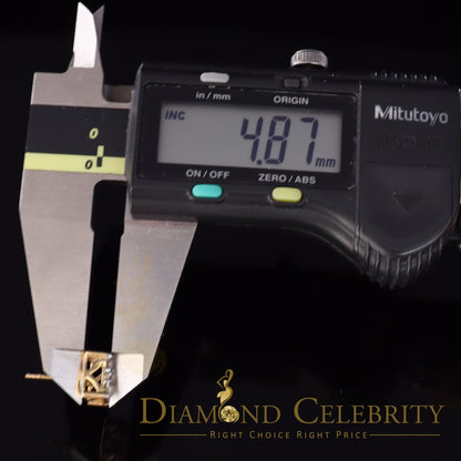 DiamondCelebritees 10K Real Yellow Gold with Real 1.50ct Diamonds Square Stud Earrings