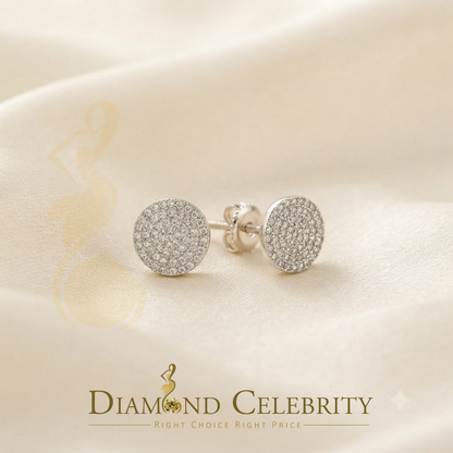 DiamondCelebritees 925 Sterling Silver White 0.25ct Diamond For Men's/Women's Stud Round Earrings