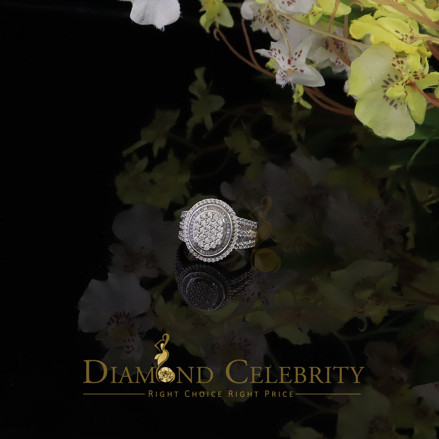 DiamondCelebritees 925 Sterling silver White Cubic Zirconia 5.0ct Oval Womens Engagement Ring SZ 8