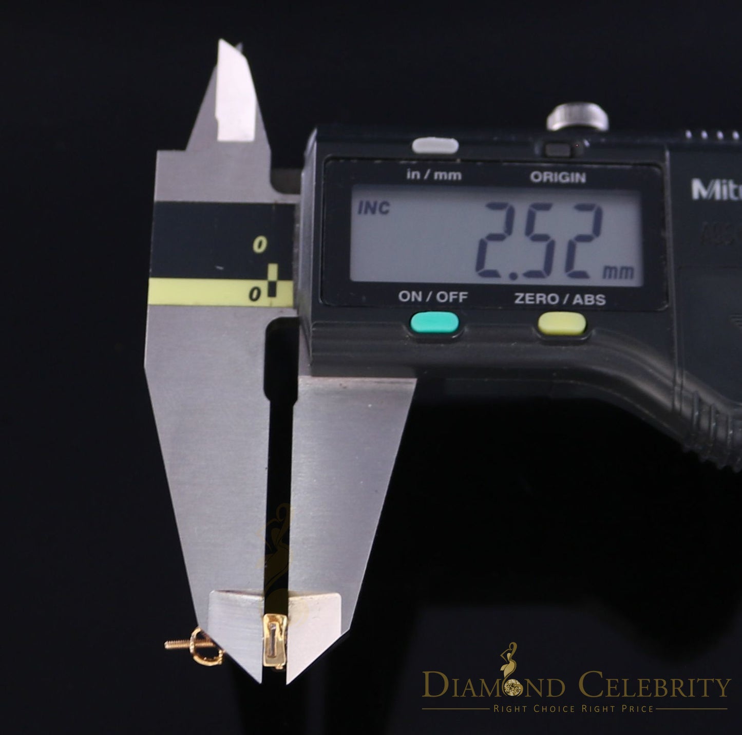 DiamondCelebritees 10K Real Yellow Gold with 0.05ct Real Diamond Square Stud Earring for Men/Women