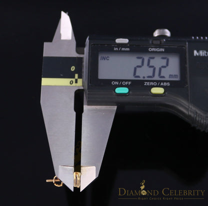 DiamondCelebritees 10K Real Yellow Gold with 0.05ct Real Diamond Square Stud Earring for Men/Women